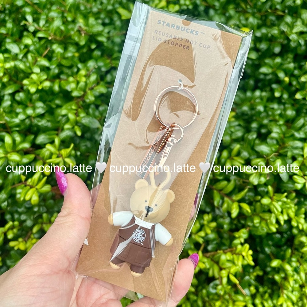 🐻NEW✨Starbucks x Pike Place Market 2026 Original Bearista Bear Stopper Keychain